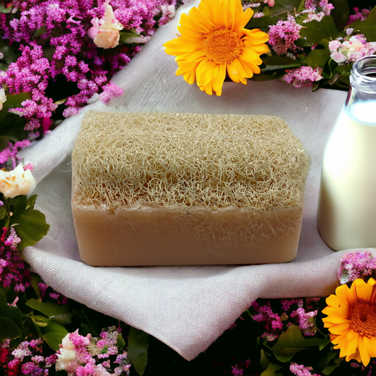 Natural Turkish Loofah Goat Milk Soap