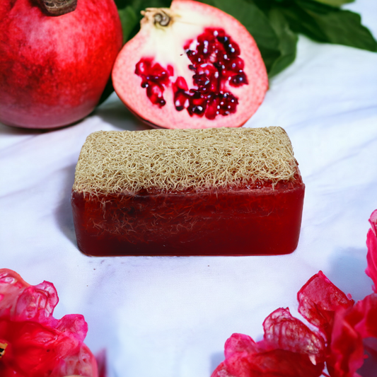 Natural Turkish Loofah Pomegranate Blossom Soap