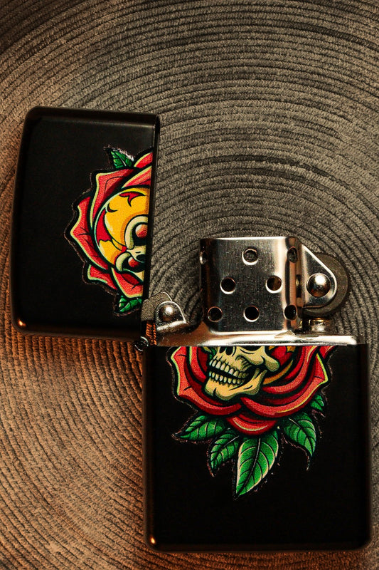 Skull Rose Çakmak - Fossil Lighter